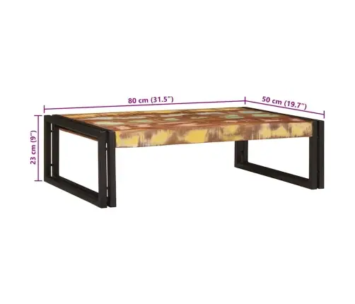 Vannas Istabas Plaukts 80 X 50 X 23 Cm Cieta Mango Koks, Dzelzs Vidaxl