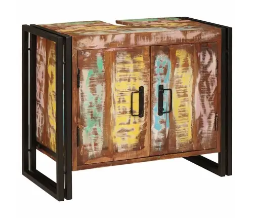 Valamukapp Mitmevärviline 71 X 33 X 58 Cm Tugev Taastatud Puit