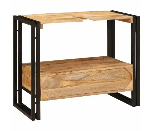 Vannasistabas Izlietnes Skapītis Cieta Mango Koksne, Dzelzs Vidaxl