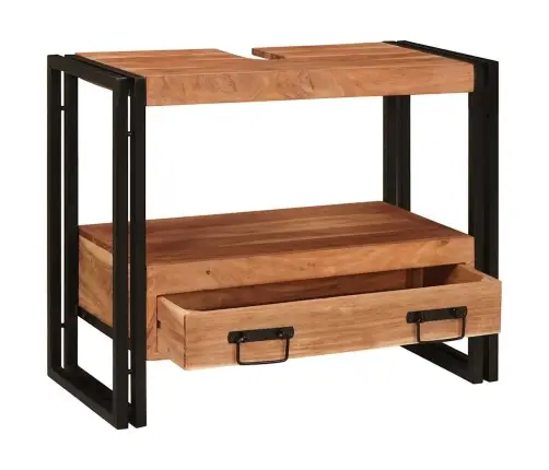 Vannitoa Valamukapp 71 X 33 X 58 Cm Tugev Akaatsiapuit Ja Raud