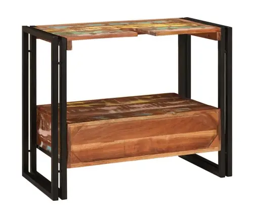 Peegli Kapp Mitmevärviline 71 X 33 X 58 Cm Tugev Taastatud Puit