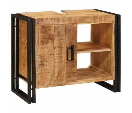 Vannasistabas Izlietnes Skapītis Cieta Mango Koksne, Dzelzs Vidaxl