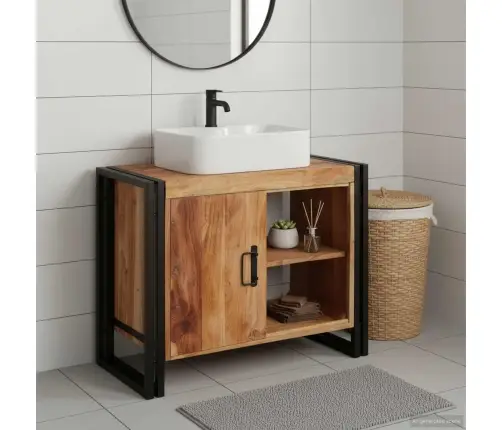 Valamukapp Riiuliga Pruun 71 X 33 X 58 Cm Tugev Akatsiapuu