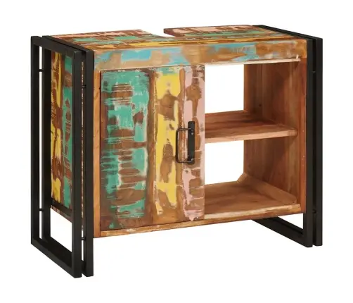 Valamukapp Mitmevärviline 71 X 33 X 58 Cm Tugev Taastatud Puit