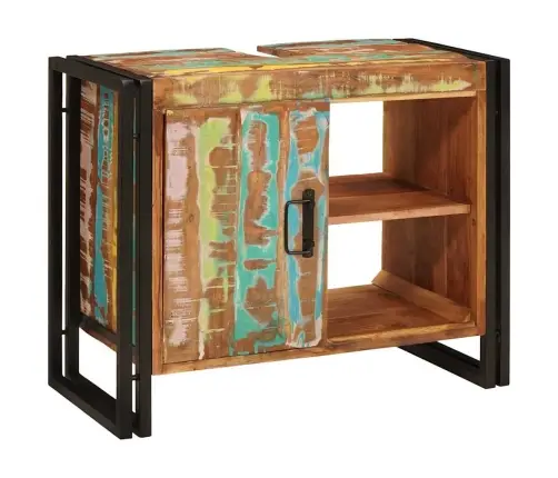 Valamukapp Mitmevärviline 71 X 33 X 58 Cm Tugev Taastatud Puit