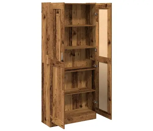 Highboard Old Wood 82,5X30,5X185 Cm Engineered Wood