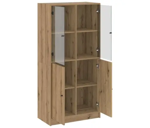 Augstais Skapītis Ar Durvīm, Koka Krāsa, 68X37X142 Cm Vidaxl