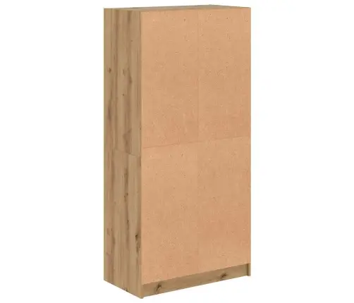 Augstais Skapītis Ar Durvīm, Koka Krāsa, 68X37X142 Cm Vidaxl