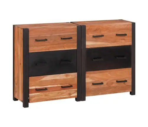 Kõide Sahtliga 3 Pcs Pruun 110 X 30 X 75 Cm Akaatsiapuit