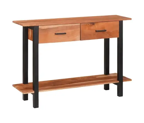 Konsoles Galds Brūna 110 X 30 X 75 Cm Akācijas Masīvkoks Vidaxl