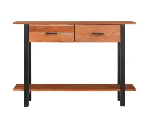 Konsoles Galds Brūna 110 X 30 X 75 Cm Akācijas Masīvkoks Vidaxl