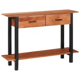 Konsoollaud Sahtliga Pruun 110 X 30 X 75 Cm Tugev Akaatsiapuit