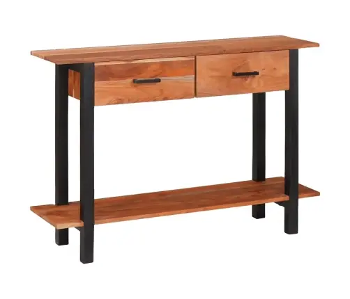 Konsoles Galds Brūna 110 X 30 X 75 Cm Akācijas Masīvkoks Vidaxl