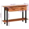 Konsoles Galds Brūna 110 X 30 X 75 Cm Akācijas Masīvkoks Vidaxl