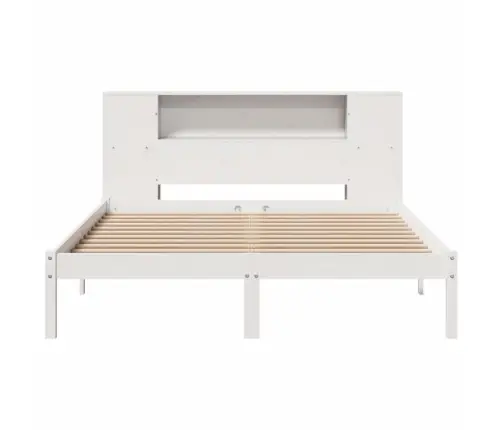 Riiuliga Voodiraam Ilma Madratsita, Valge, 120X190cm Männipuit