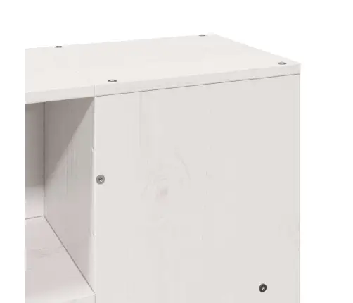 Lova Su Knygų Spinta Be Čiužinio, Balta, 135X190cm Pušis