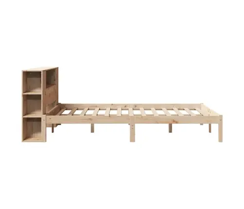 Lova Su Knygų Spinta Be Čiužinio, 120X200cm Pušies Masyvas