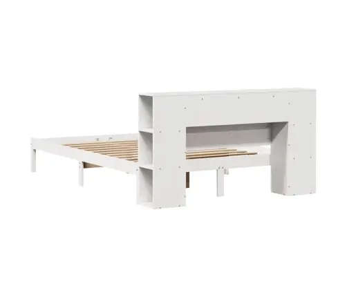 Gulta Ar Grāmatu Plauktu, Bez Matrača, 120X200 Cm, Priedes Koks Vidaxl