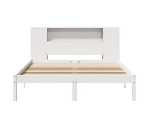 Riiuliga Voodiraam Ilma Madratsita, Valge, 140X200cm Männipuit