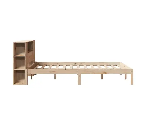 Lova Su Knygų Spinta Be Čiužinio, 160X200cm Pušies Masyvas