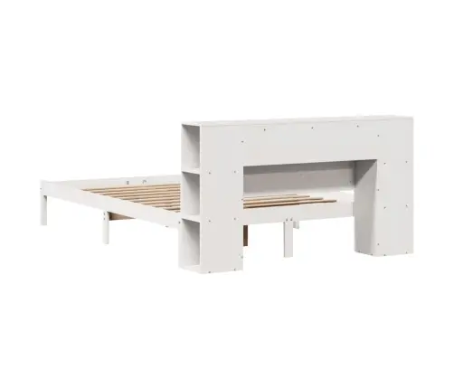 Gulta Ar Grāmatu Plauktu, Bez Matrača, 160X200 Cm, Priedes Koks Vidaxl