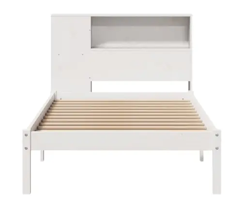 Lova Su Knygų Spinta Be Čiužinio, Balta, 75X190cm Pušis