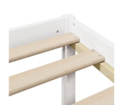 Lova Su Knygų Spinta Be Čiužinio, Balta, 75X190cm Pušis