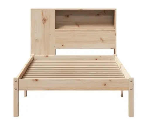 Gulta Ar Grāmatu Plauktu, Bez Matrača, 90X190 Cm, Priedes Koks Vidaxl