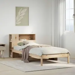 Gulta Ar Grāmatu Plauktu, Bez Matrača, 90X190 Cm, Priedes Koks Vidaxl Gulta Ar Grāmatu Plauktu, Bez Matrača, 90X190 Cm, Priedes Koks Vidaxl