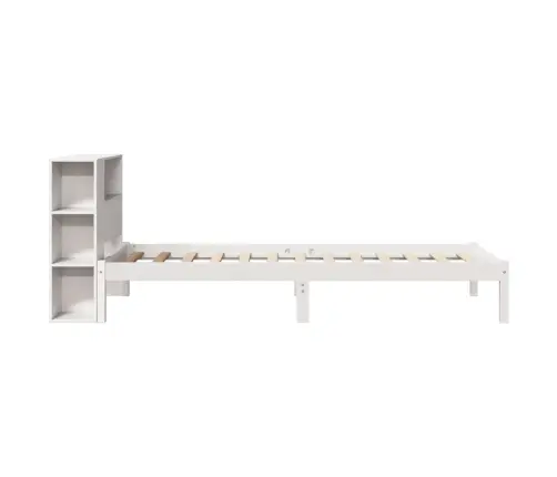 Gulta Ar Grāmatu Plauktu, Bez Matrača, 90X200 Cm, Priedes Koks Vidaxl