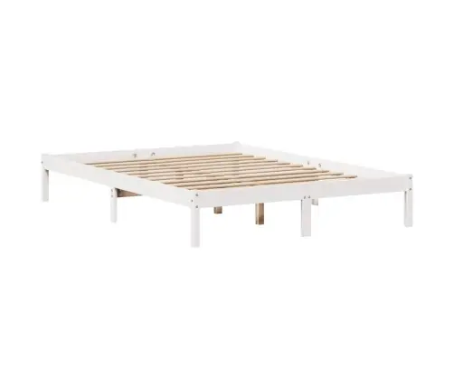 Riiuliga Voodiraam Ilma Madratsita, Valge, 120X190cm Männipuit