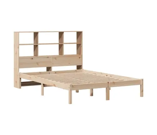 Lova Su Knygų Spinta Be Čiužinio, 140X190cm Pušies Masyvas