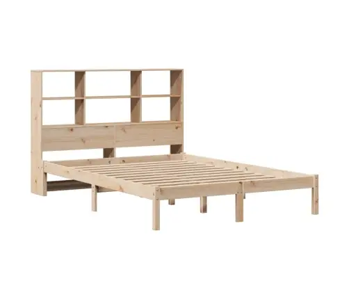 Lova Su Knygų Spinta Be Čiužinio, 140X200cm Pušies Masyvas