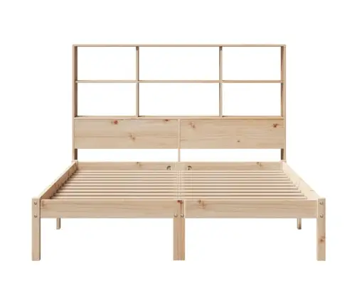 Lova Su Knygų Spinta Be Čiužinio, 140X200cm Pušies Masyvas