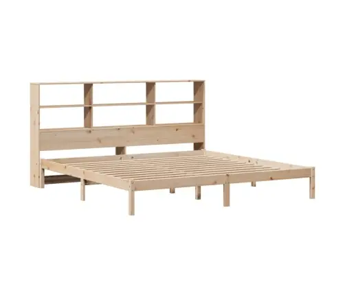 Lova Su Knygų Spinta Be Čiužinio, 180X200cm Pušies Masyvas