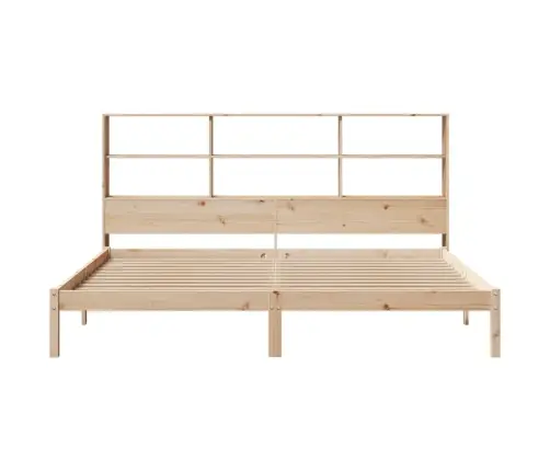 Lova Su Knygų Spinta Be Čiužinio, 180X200cm Pušies Masyvas