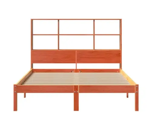 Lova Be Čiužinio/Su Knygų Lentyna, Vaško Ruda, 120X190cm Pušis