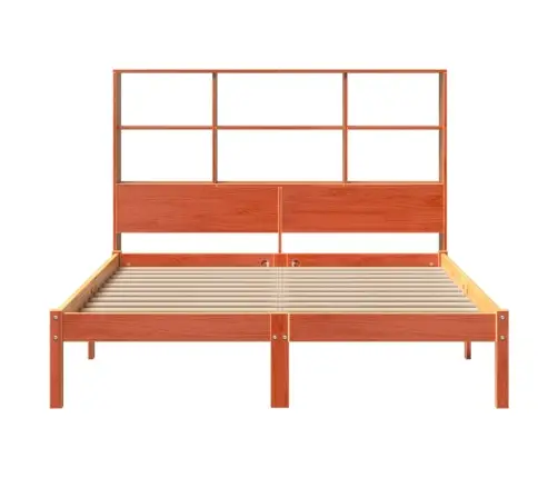 Lova Su Knygų Spinta Be Čiužinio, Ruda, 135X190cm Pušis