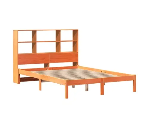 Gulta Ar Grāmatu Plauktu, Bez Matrača, 160X200 Cm, Priedes Koks Vidaxl