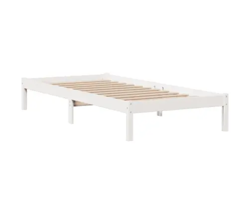 Gulta Ar Grāmatu Plauktu, Bez Matrača, 75X190 Cm, Priedes Koks Vidaxl