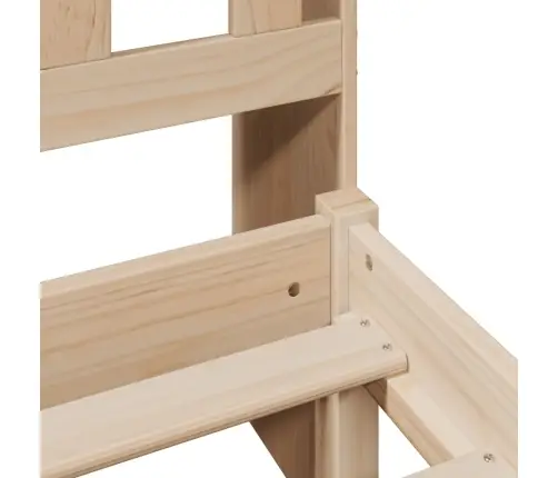 Gulta Ar Grāmatu Plauktu, Bez Matrača, 135X190 Cm, Priedes Koks Vidaxl