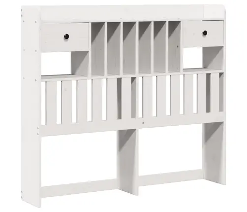 Gulta Ar Grāmatu Plauktu, Bez Matrača, 135X190 Cm, Priedes Koks Vidaxl