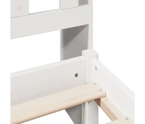 Gulta Ar Grāmatu Plauktu, Bez Matrača, 135X190 Cm, Priedes Koks Vidaxl