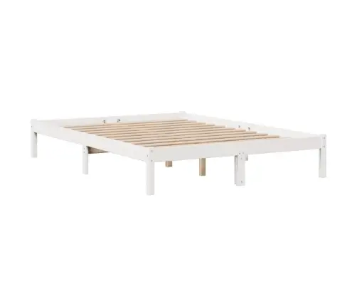 Gulta Ar Grāmatu Plauktu, Bez Matrača, 140X190 Cm, Priedes Koks Vidaxl