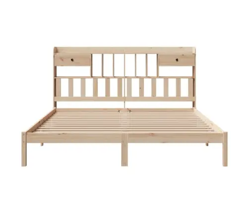 Lova Su Knygų Spinta Be Čiužinio, 180X200cm Pušies Masyvas