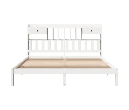 Lova Su Knygų Spinta Be Čiužinio, Balta, 180X200cm Pušis