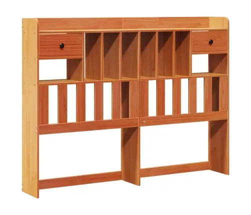 Riiuliga Voodi Ilma Madratsita, Vahapruun, 150X200cm Männipuit