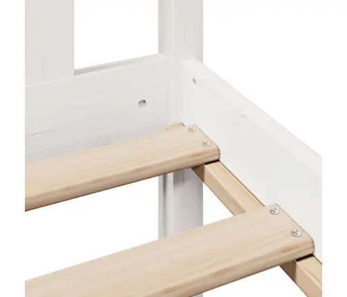 Gulta Ar Grāmatu Plauktu, Bez Matrača, 120X190 Cm, Priedes Koks Vidaxl