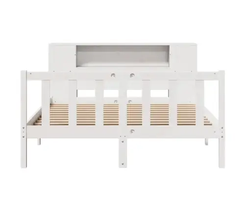 Lova Su Knygų Spinta Be Čiužinio, Balta, 150X200cm Pušis