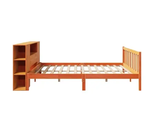 Gulta Ar Grāmatu Plauktu, Bez Matrača, 180X200 Cm, Priedes Koks Vidaxl